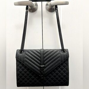 YSL Black Quilted Shoulder Bag